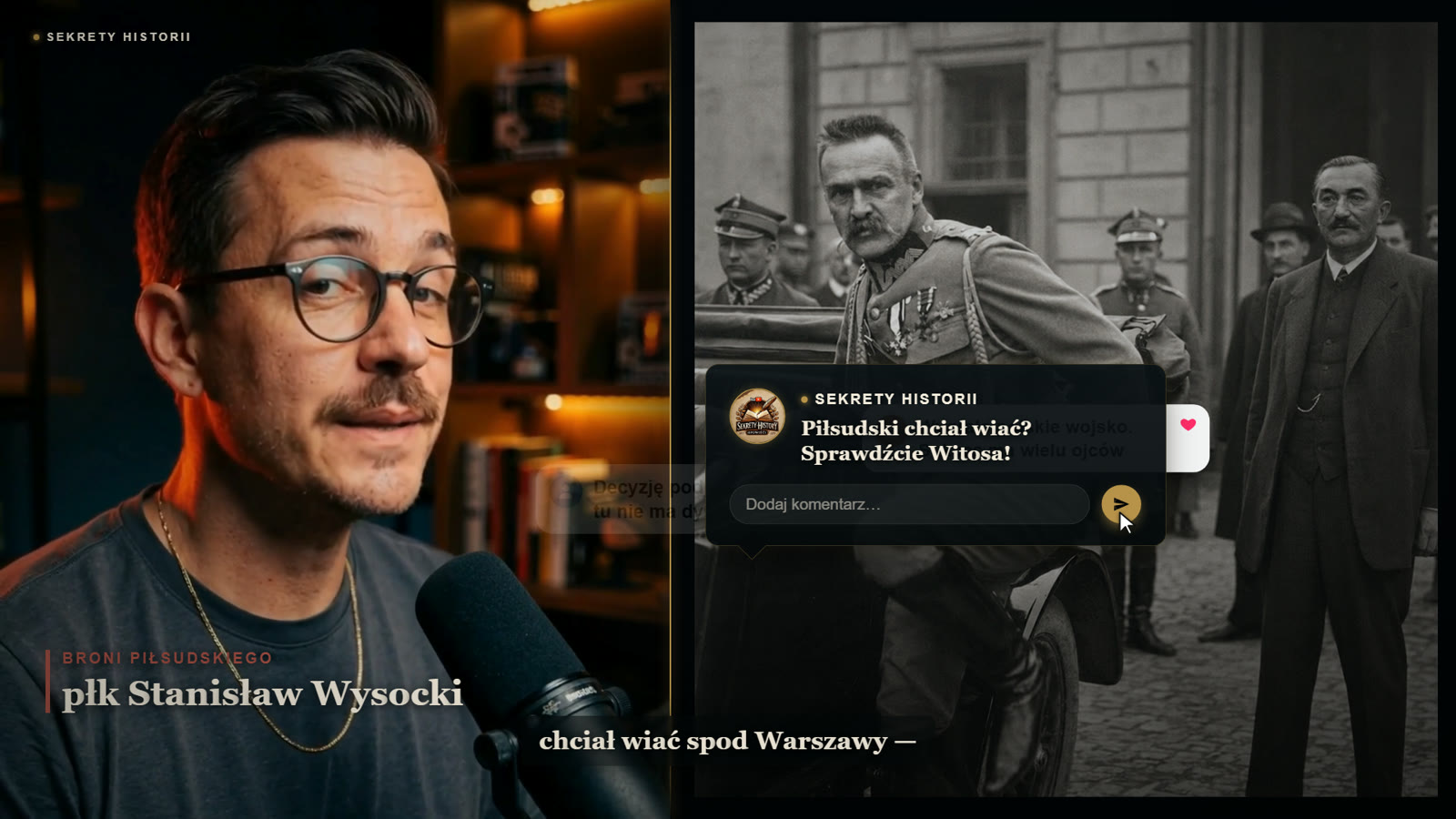 Format debaty: dokumenty, kontrargumenty i pytania wprost do widzów — „komentujcie!”.